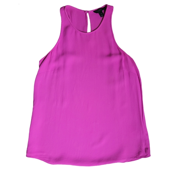 J. Crew Tops - J. Crew Hot Barbie Pink Racerback Blouse Tank Top Size 6 Magenta Fuchsia